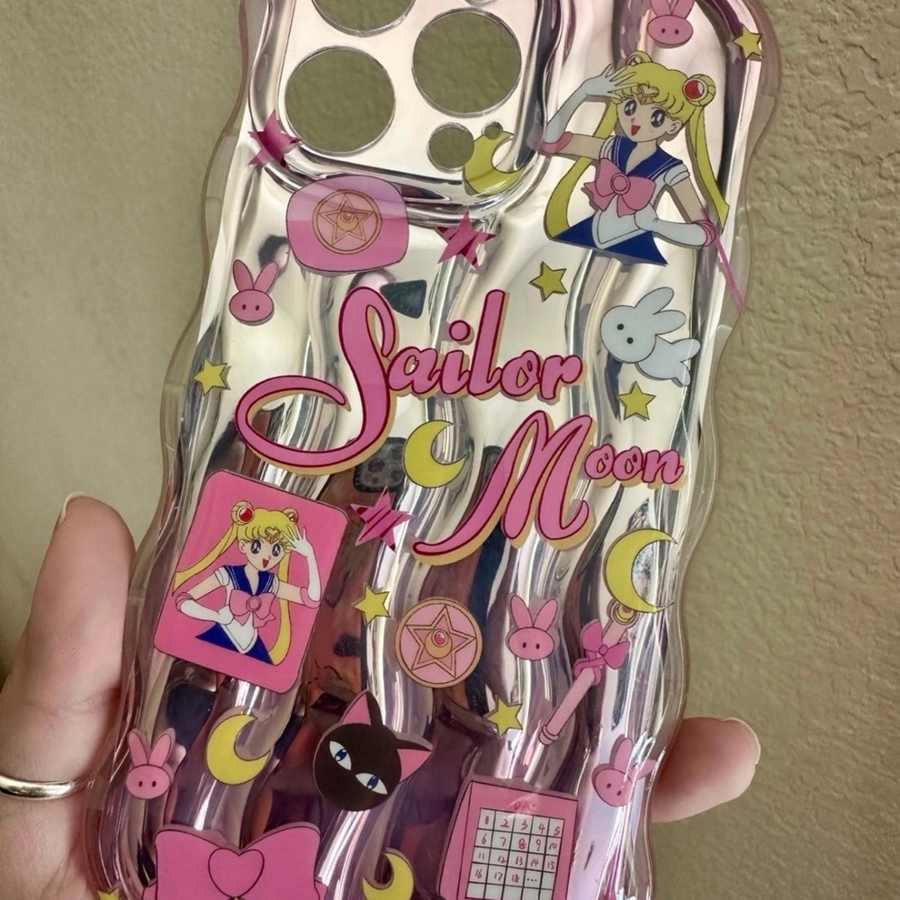 Sailor Moon Transparent Phone Case - Pink